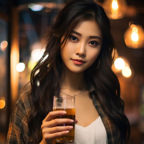 asian-girl-holding-glass-beer